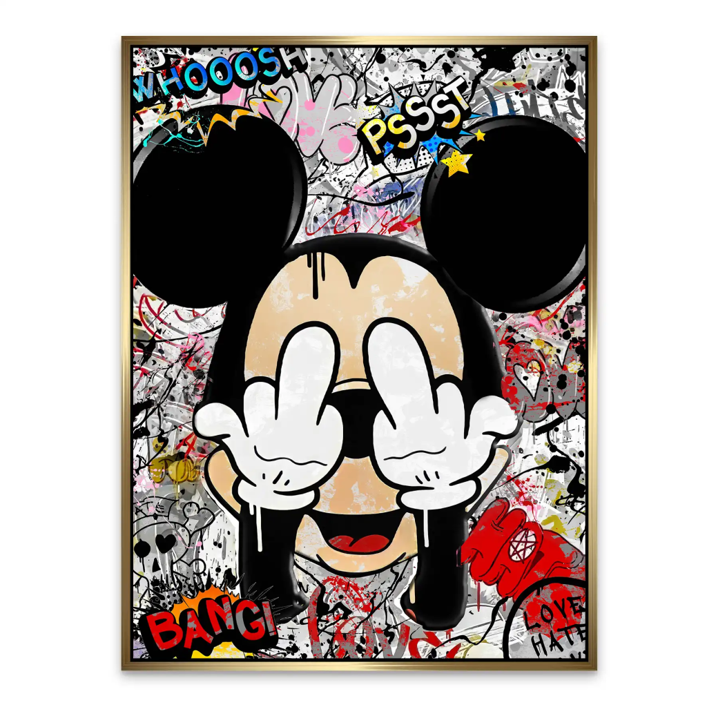 Micky Graffiti Street Art AluDibond Bild INGALERIE