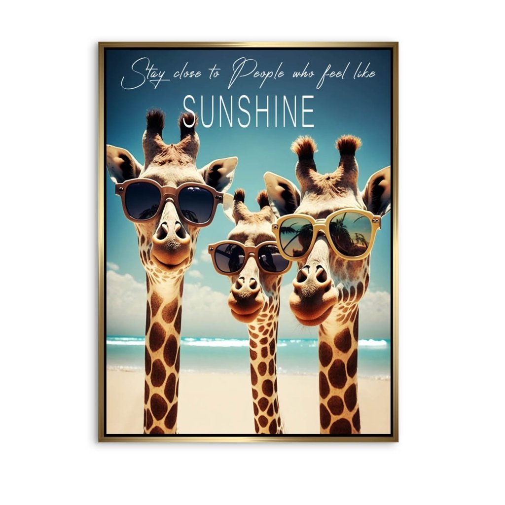 Giraffe Sunshine AluDibond Bild INGALERIE