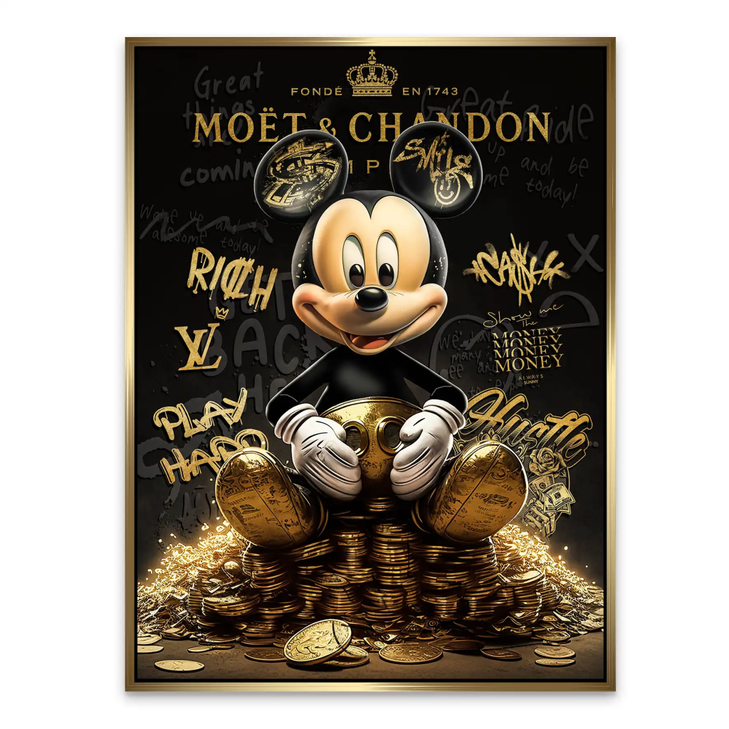 Micky Gold Motivation Pop Art AluDibond Bild INGALERIE