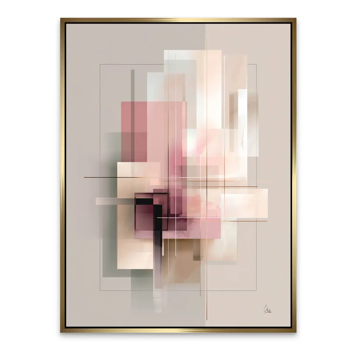 Soft Geometry Alu Dibond Bild