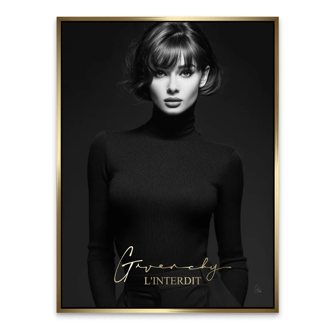 Audrey Givenchy Noir Alu Dibond Bild
