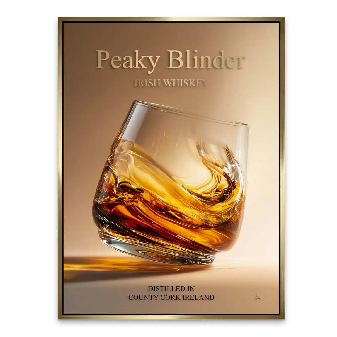 Peaky Whiskey Alu Dibond Wandbild