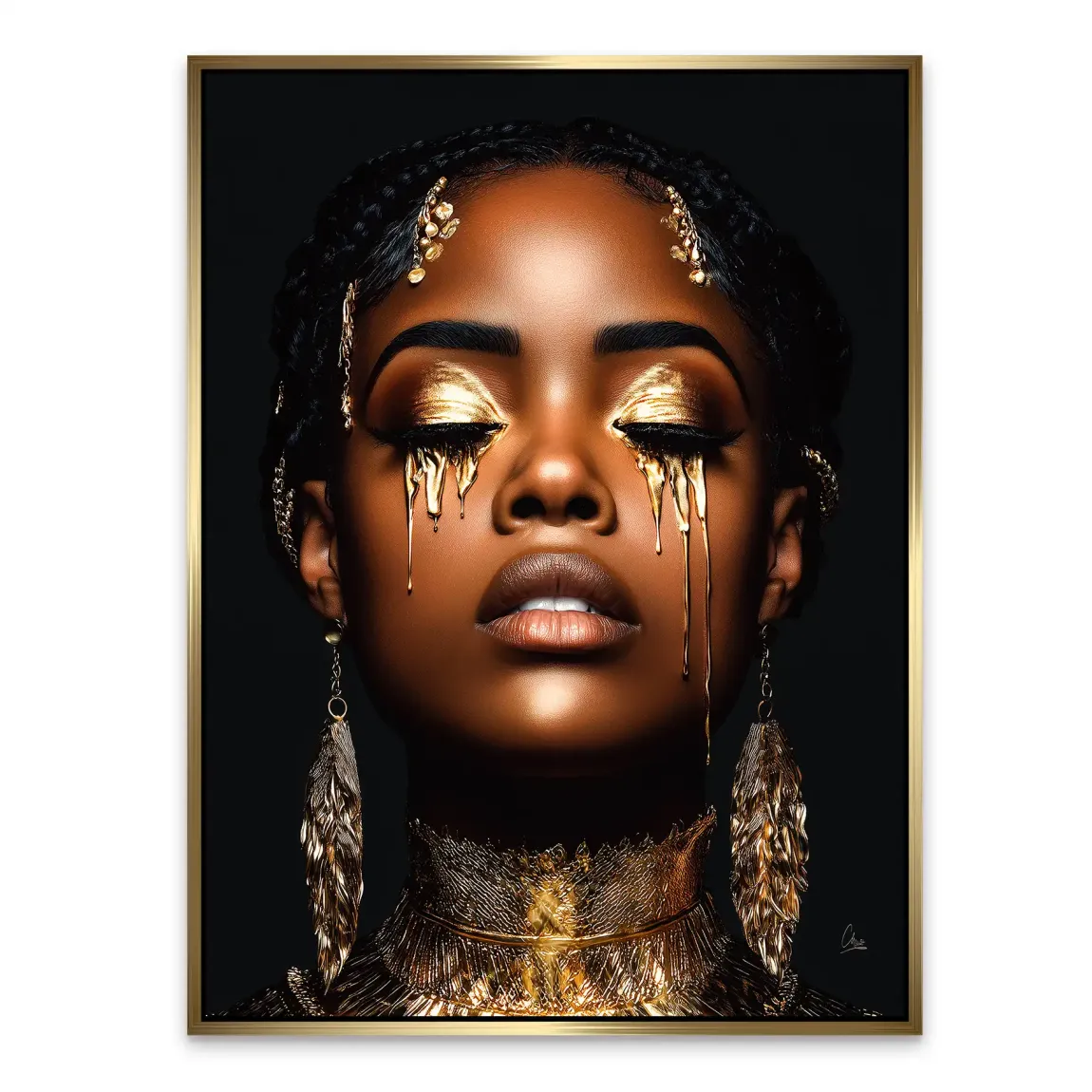 Tears of Gold Alu Dibond Bild