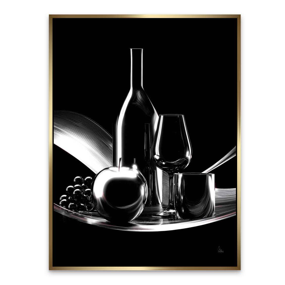 Wein Noir Alu Dibond Wandbild