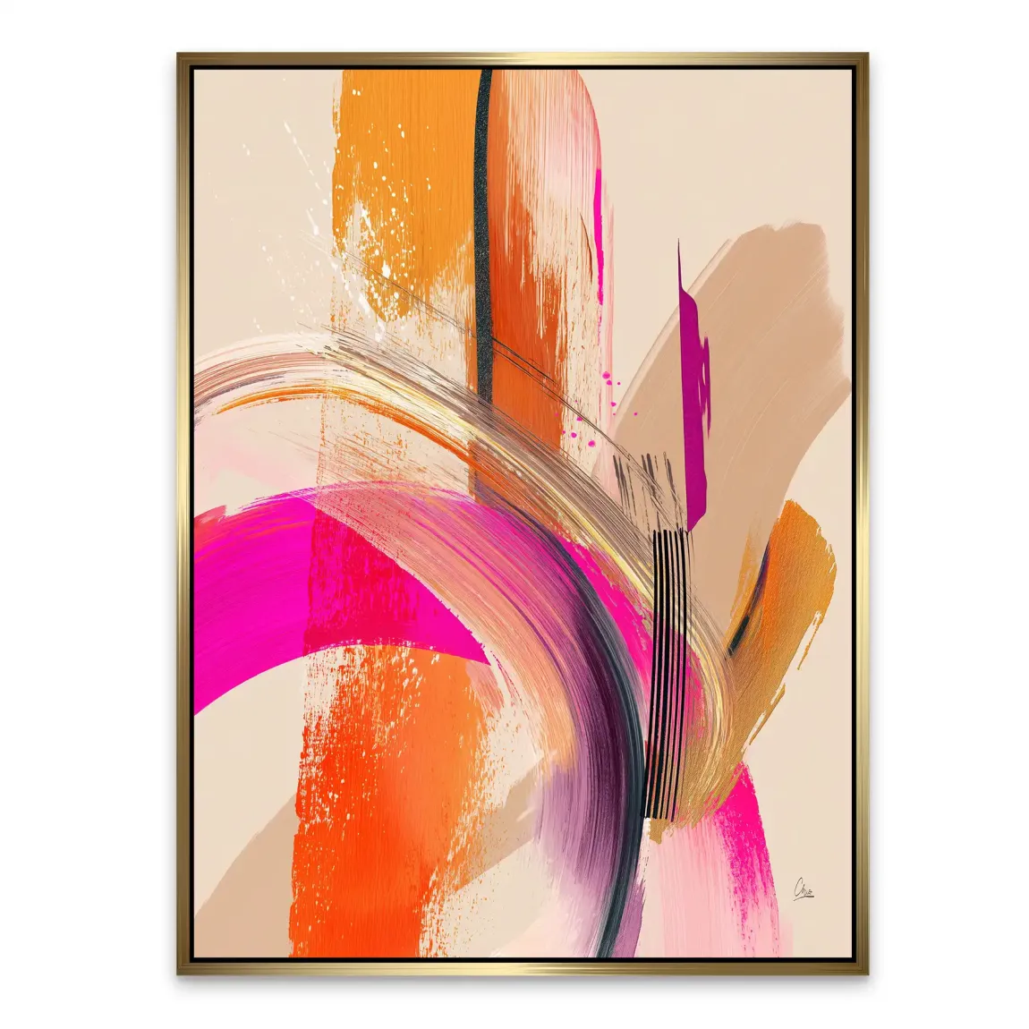 Amber Wave Alu Dibond Bild