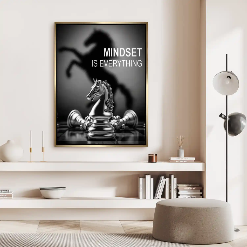 Motivation Schachfigur AluDibond Bild INGALERIE