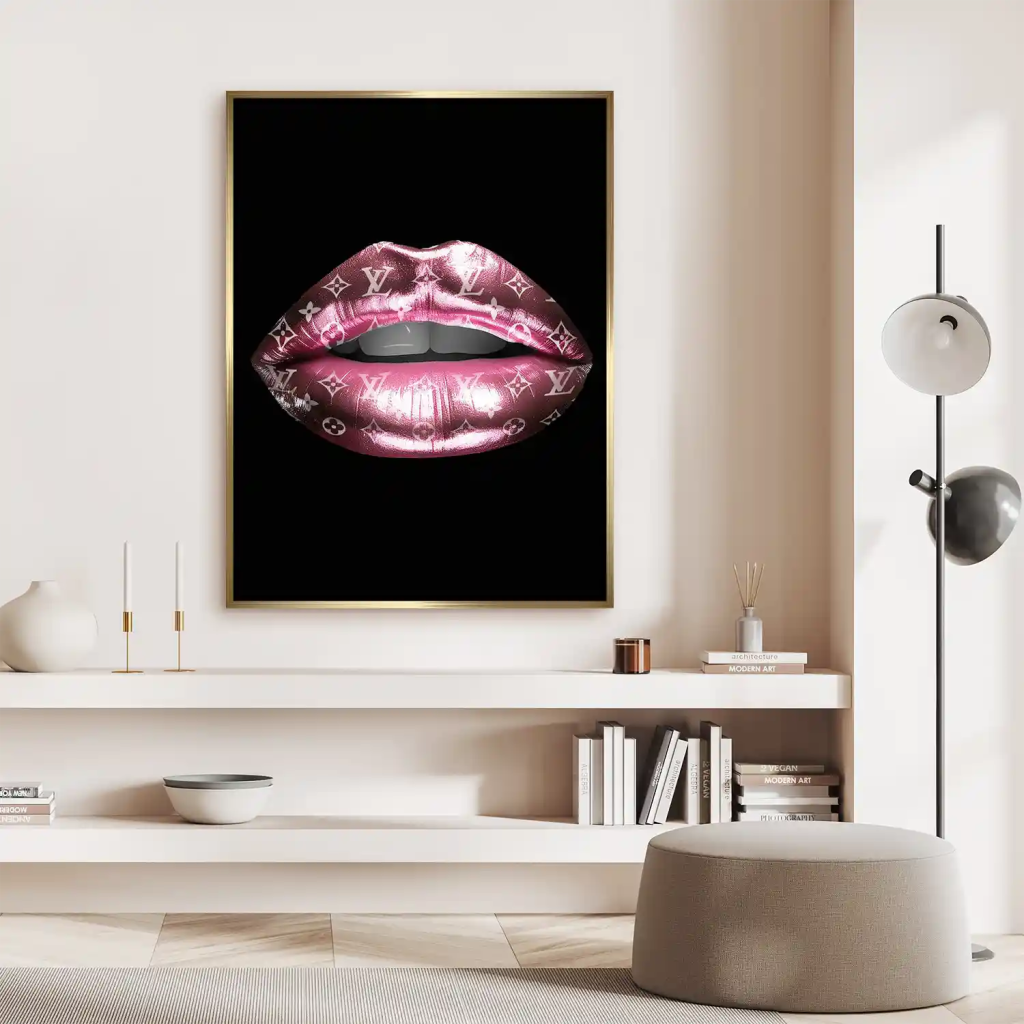 Vuitton Metallic Lips AluDibond Bild INGALERIE