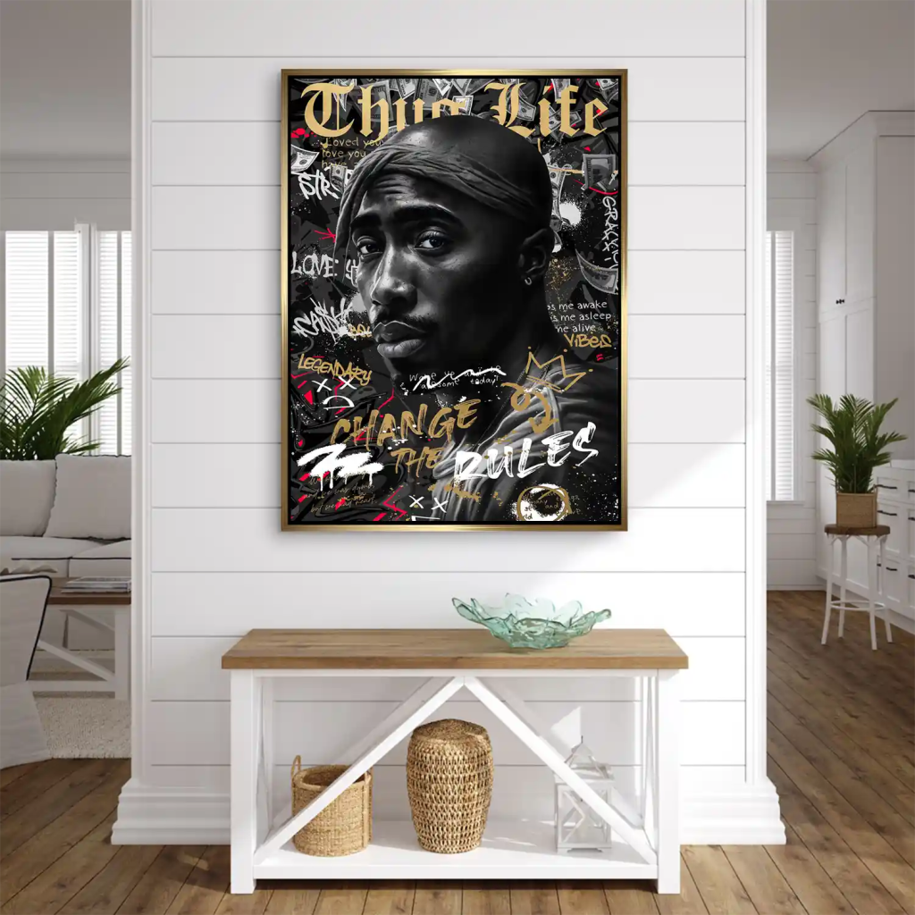 Pop Art Tupac Thug Life Aludibond Bild INGALERIE