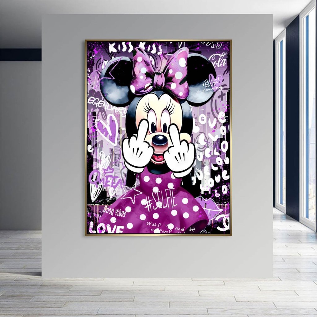 Bad Minnie Pop Art AluDibond Bild INGALERIE