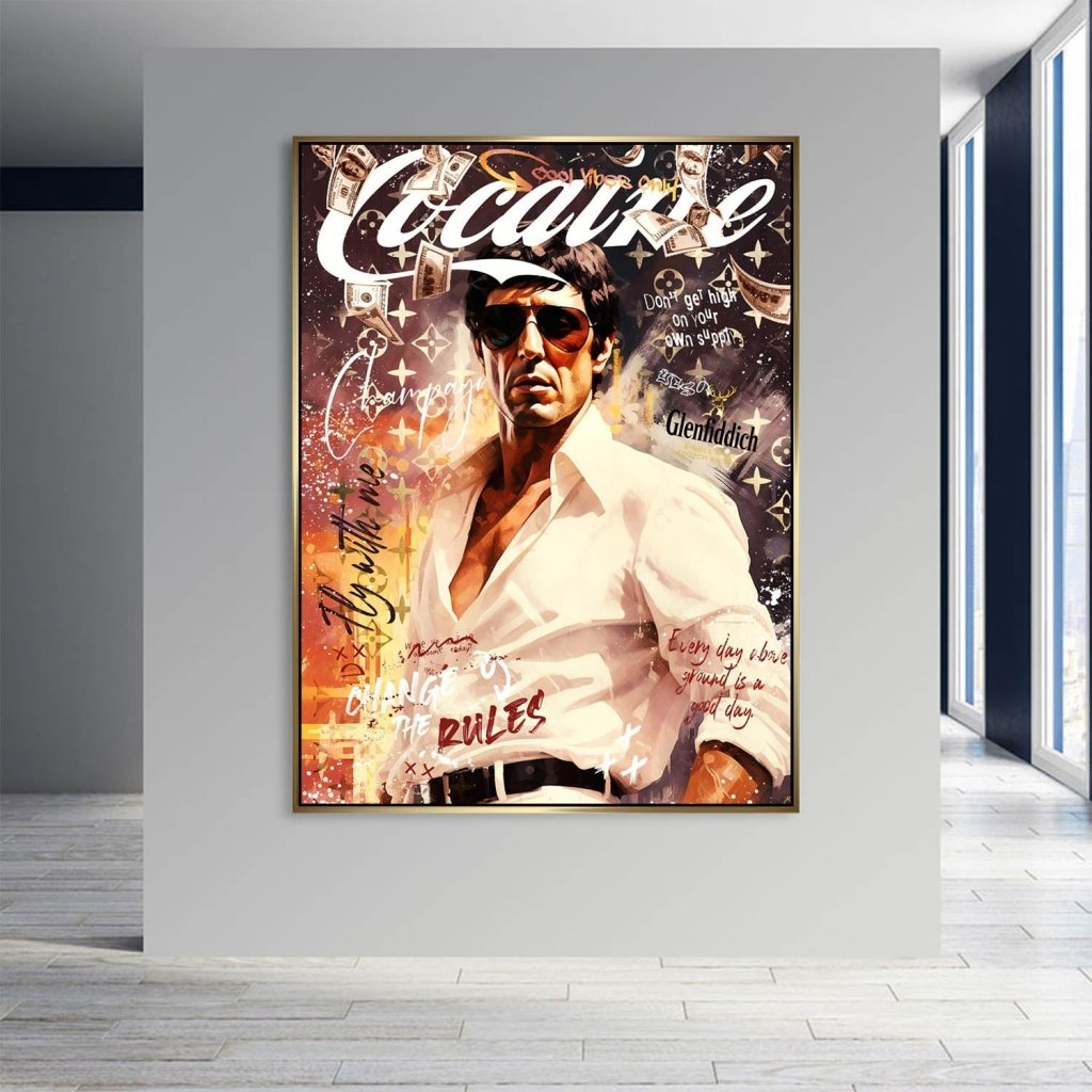 AluDibond Bild Scarface Cocaine INGALERIE