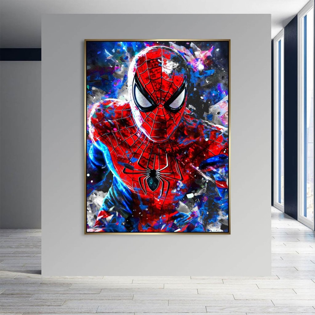 Spiderman Abstrakt Style Aludibond Bild INGALERIE