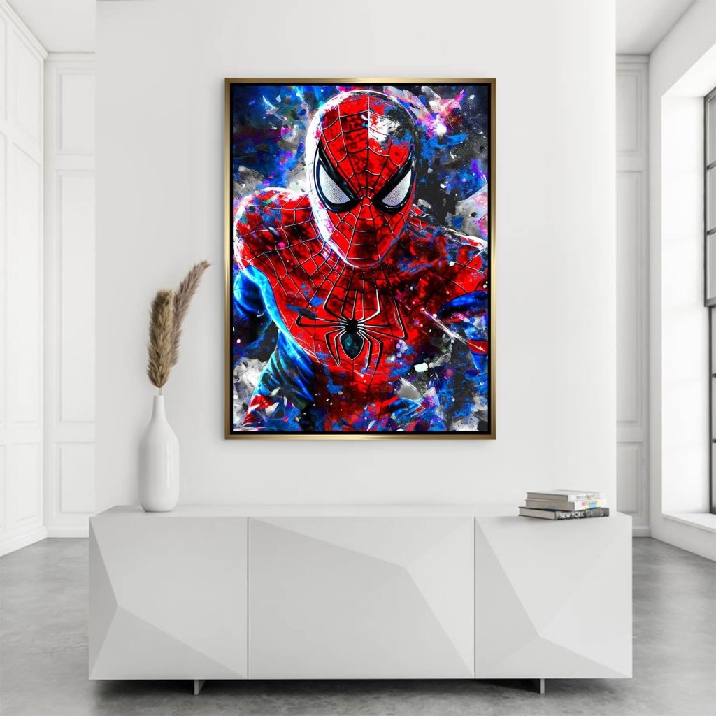 Spiderman Abstrakt Style Aludibond Bild INGALERIE