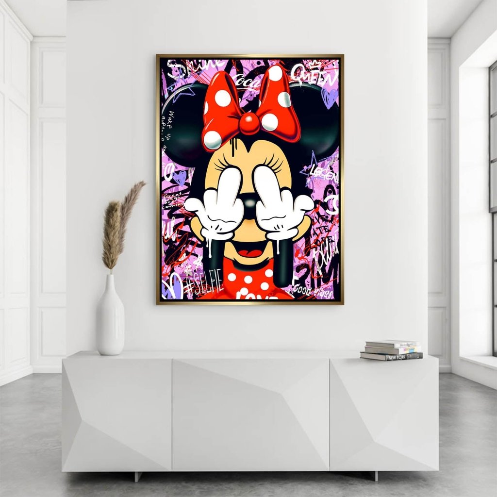 Bad Minnie Street Art AluDibond Bild INGALERIE