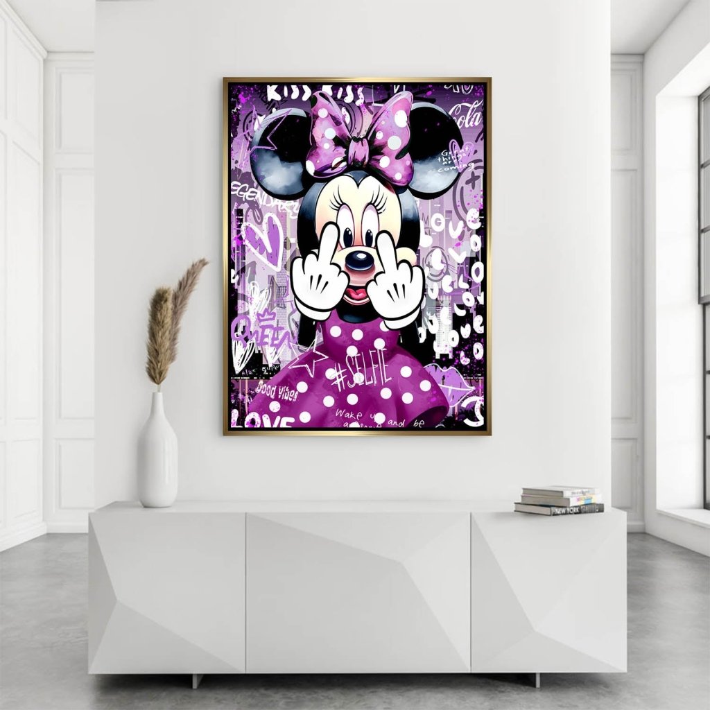 Bad Minnie Pop Art AluDibond Bild INGALERIE