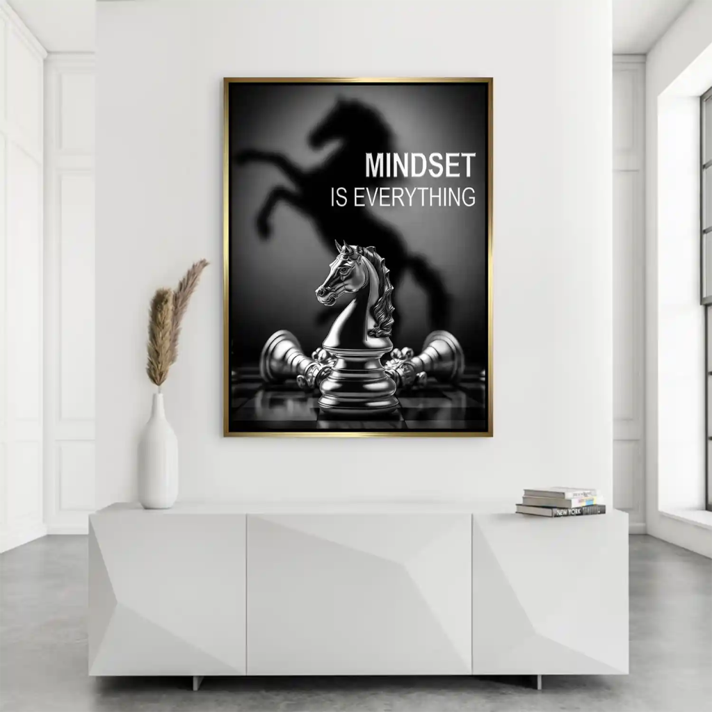 Motivation Schachfigur AluDibond Bild INGALERIE