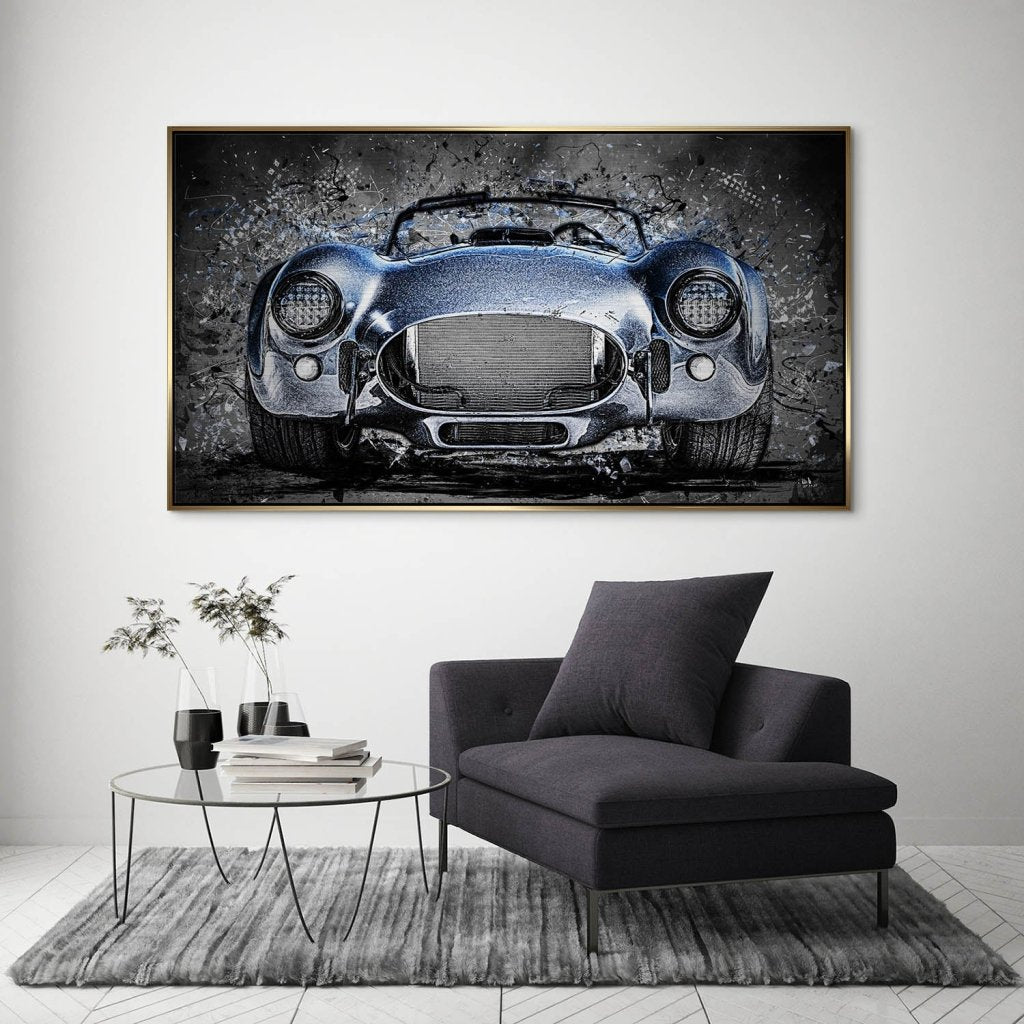 AC Cobra Abstrakt Blue Alu Gebürstet Bild INGALERIE
