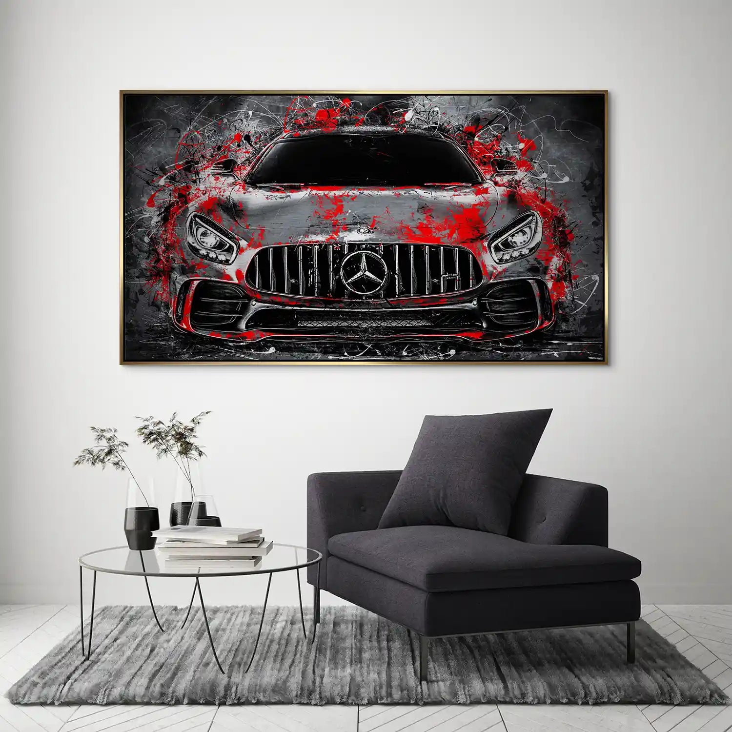 Mercedes AMG GT Abstrakt Style Alu Gebürstet Bild INGALERIE