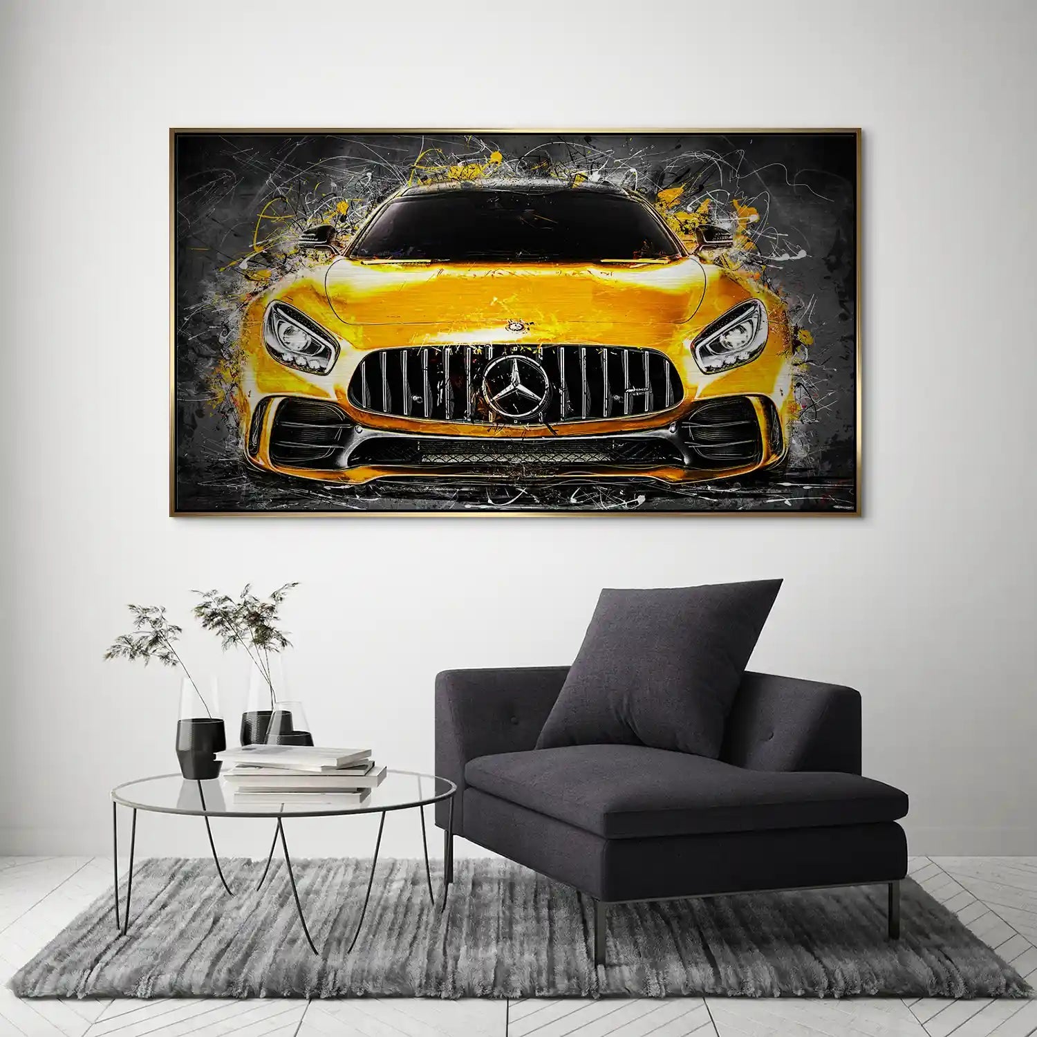 Mercedes AMG GT Yellow Style Style Alu Gebürstet INGALERIE