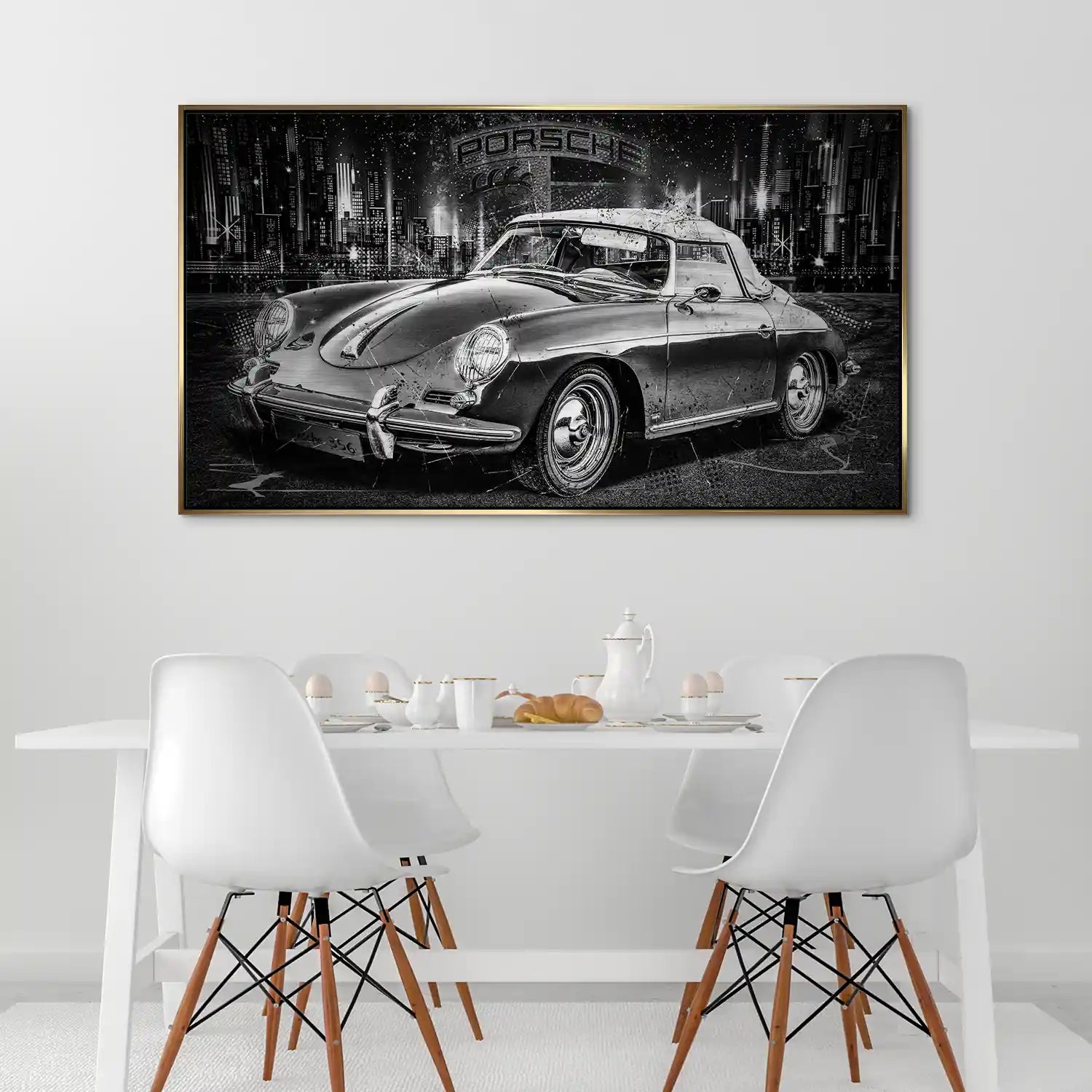 Porsche 356 Modern Alu Gebürstet Bild INGALERIE