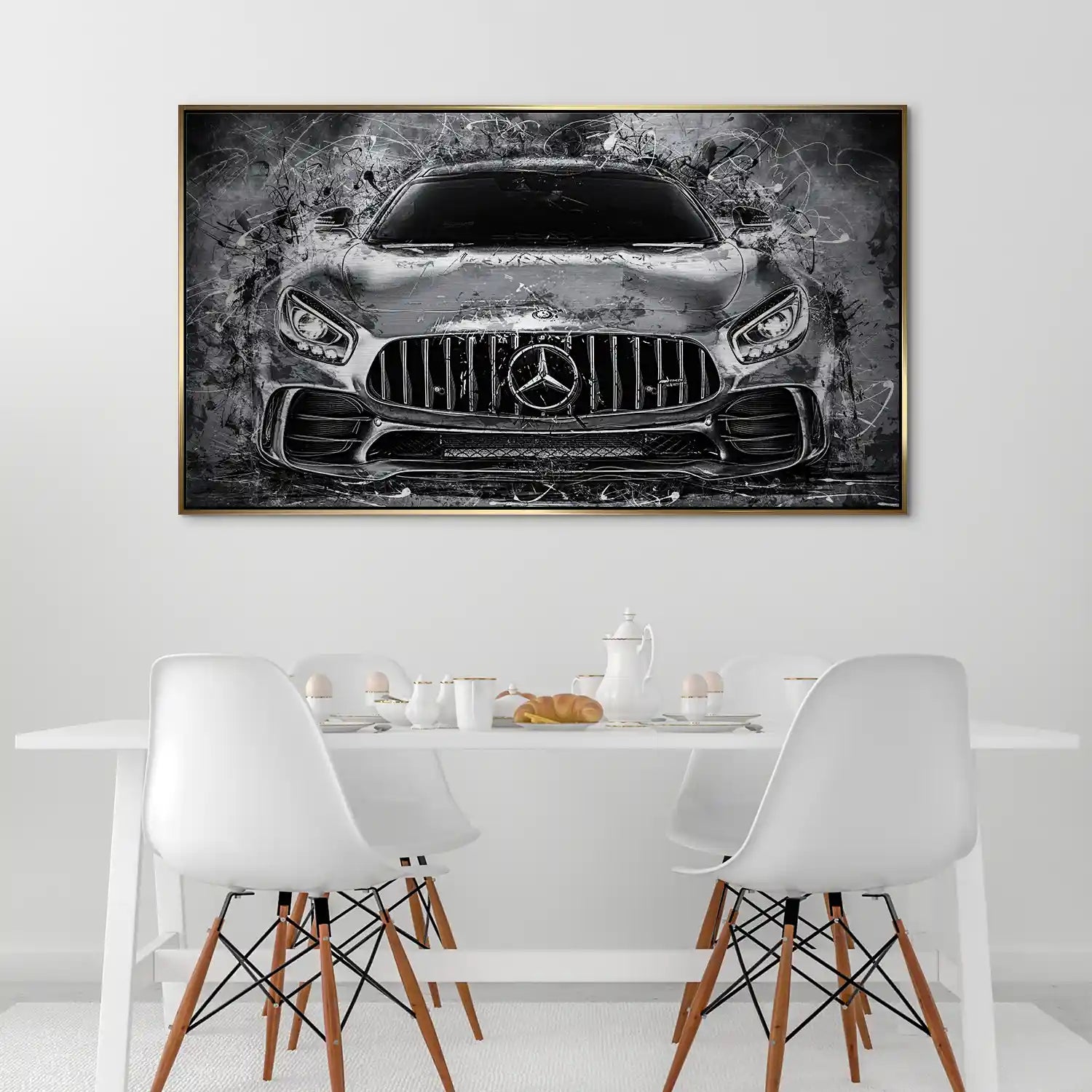 Mercedes AMG GT Silver Style Alu Gebürstet Bild INGALERIE