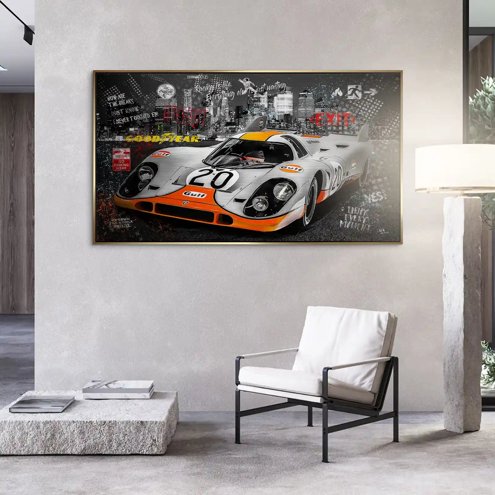 Porsche 917 Pop Art Style Alu Gebürstet INGALERIE