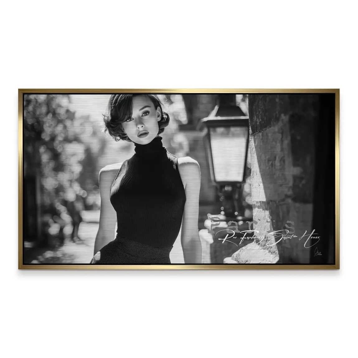 Audrey Hepburn Paris Elegance Alu Gebürstet