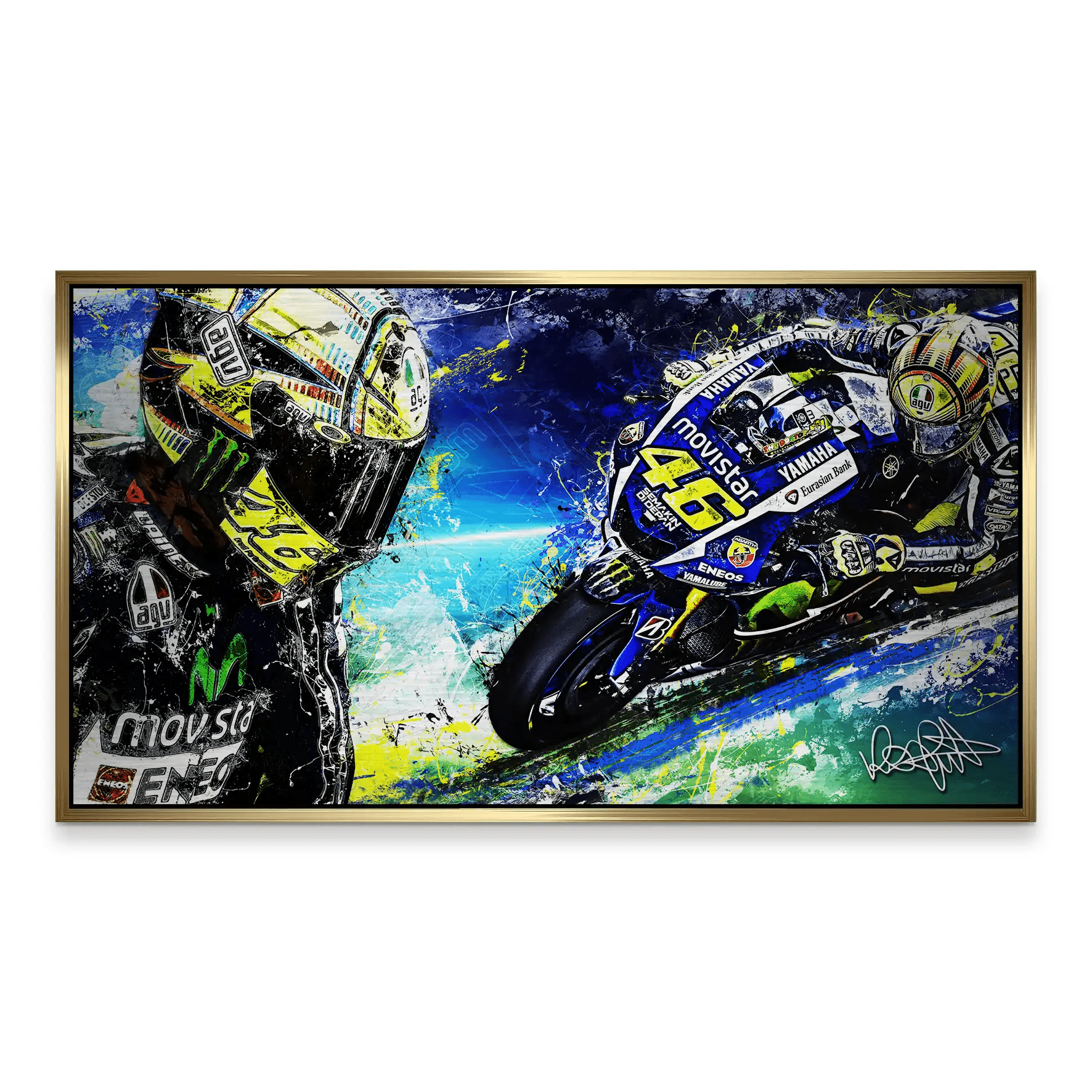 Rossi Moto Art Alu Gebürstet INGALERiE