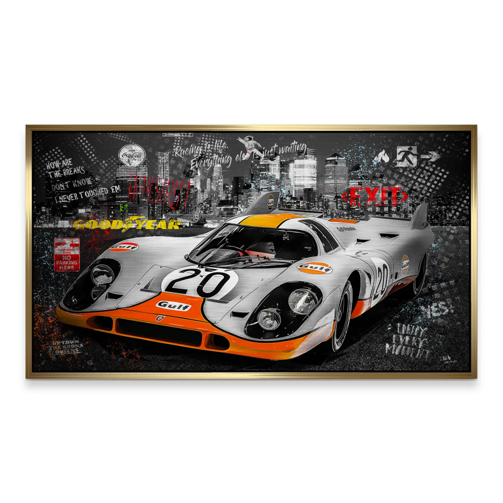 Porsche 917 Pop Art Style Alu Gebürstet INGALERIE