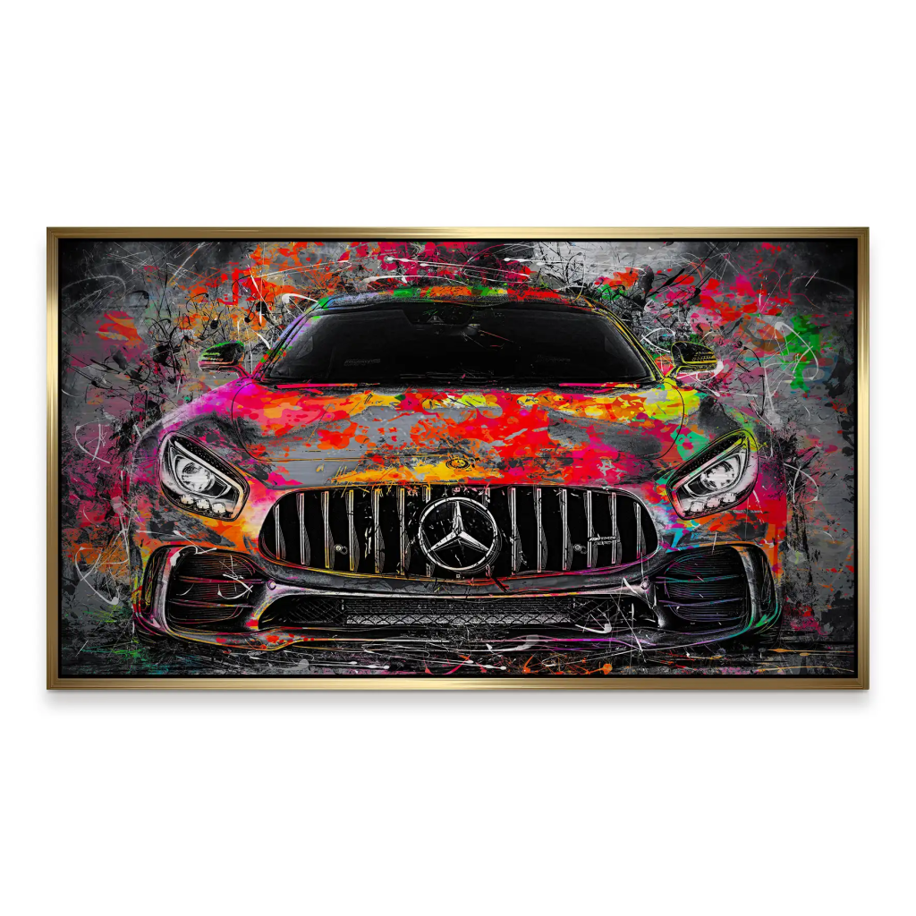 Mercedes AMG GT Pop Art Style Alu Gebürstet INGALERIE