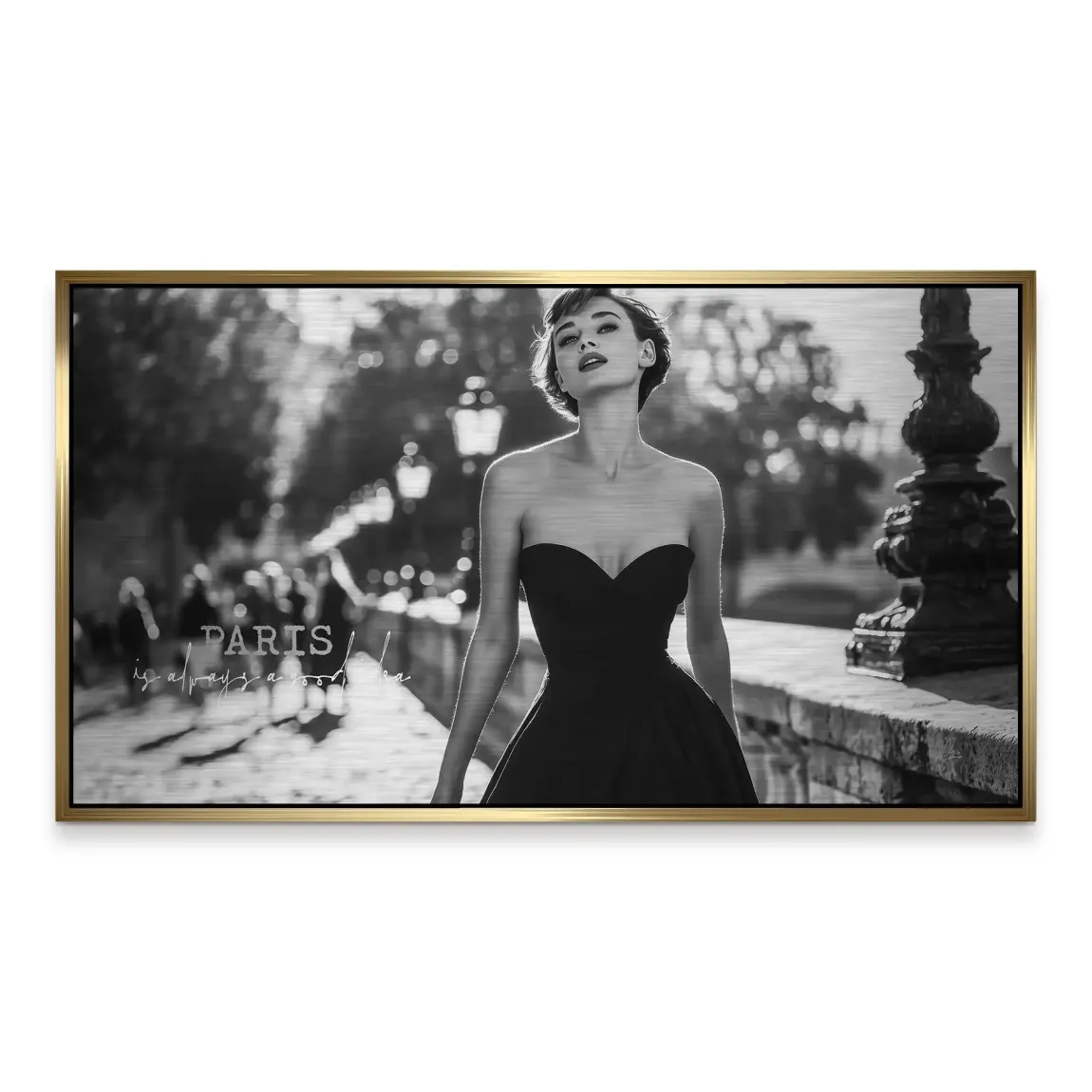 Audrey walk in Paris Alu Gebürstet