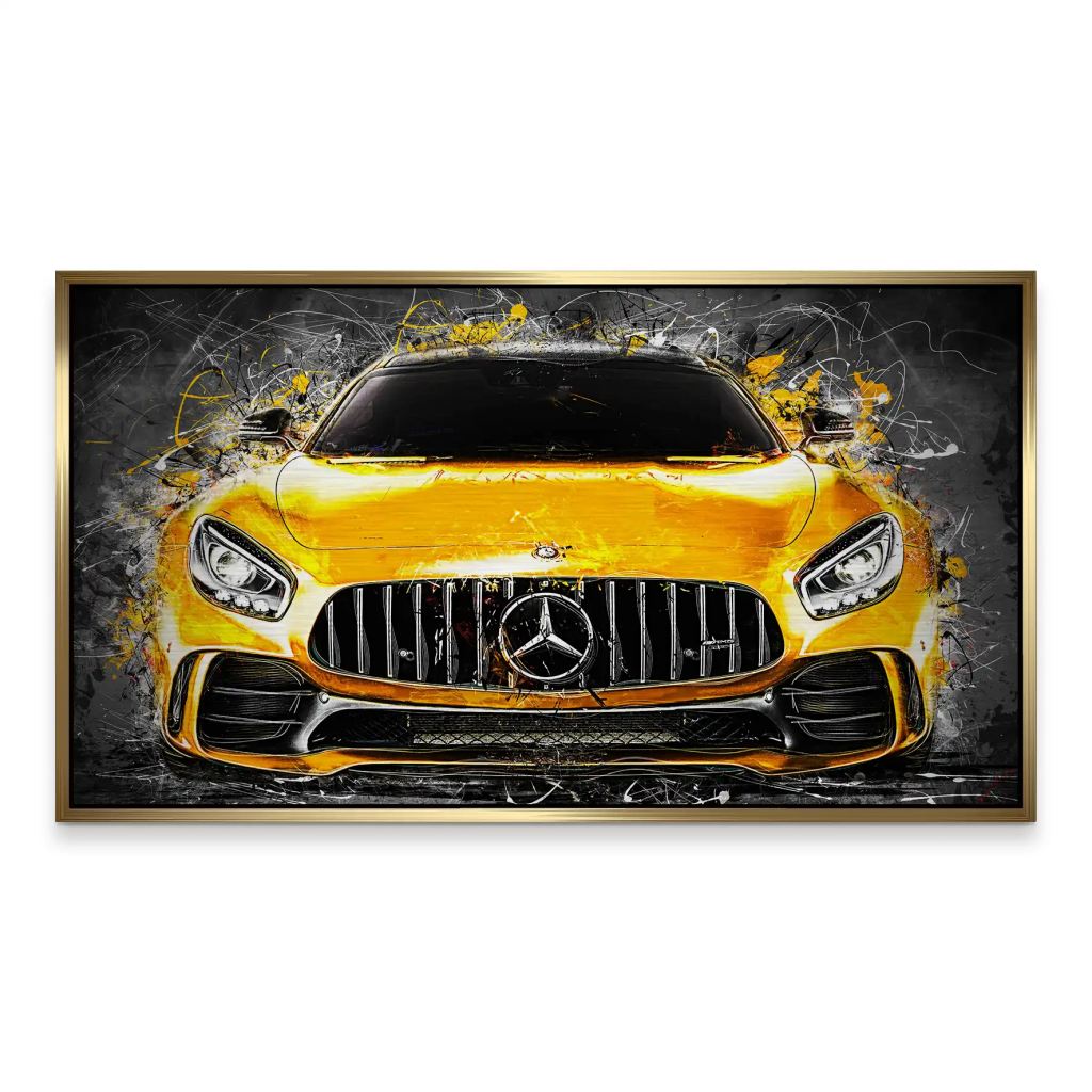 Mercedes AMG GT Yellow Style Style Alu Gebürstet INGALERIE