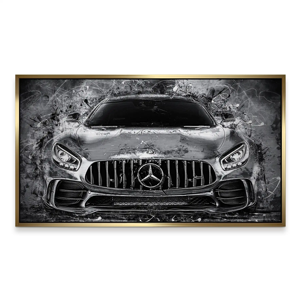 Mercedes AMG GT Silver Style Alu Gebürstet Bild INGALERIE