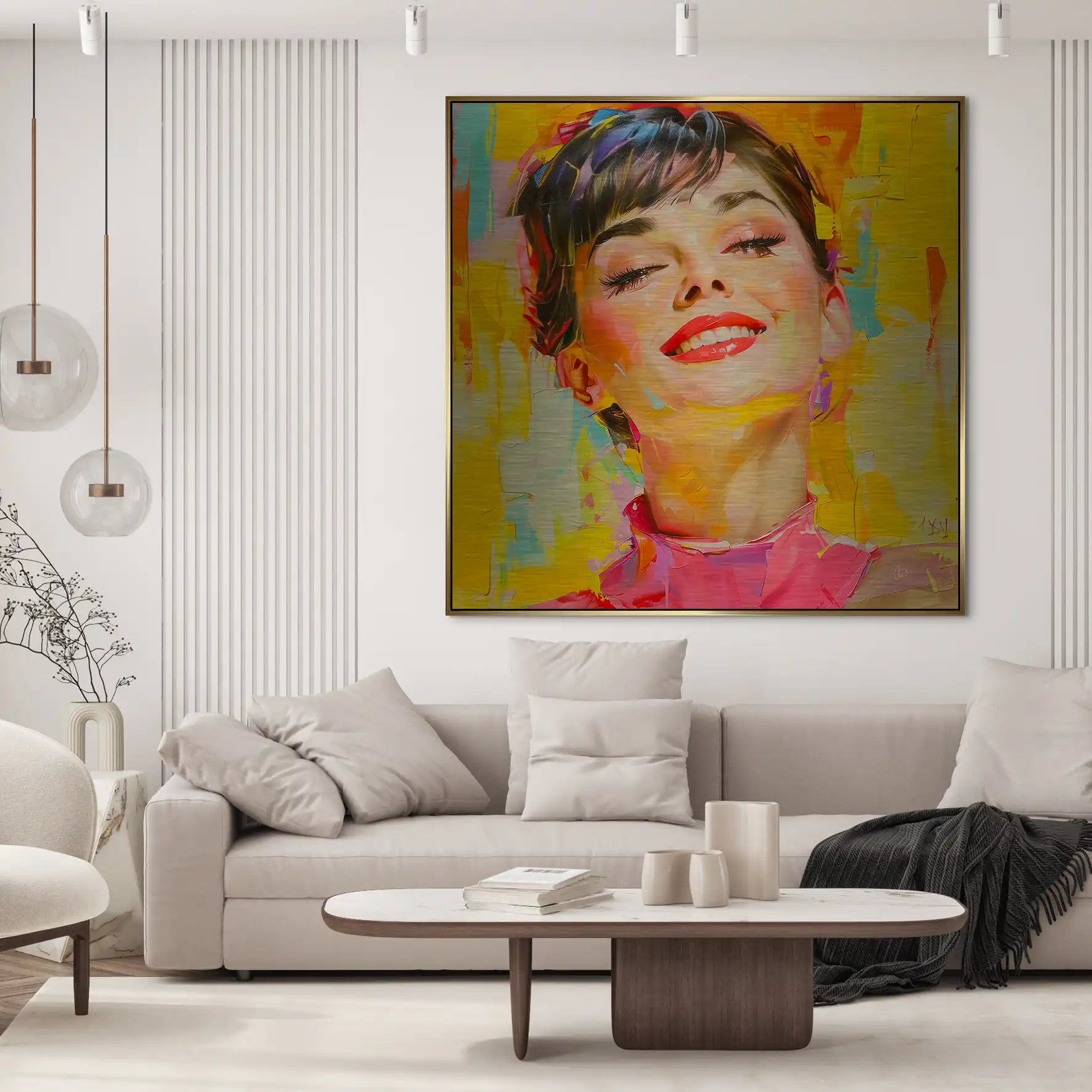 Audrey Modern Art Style Alu Gebürstet INGALERIE