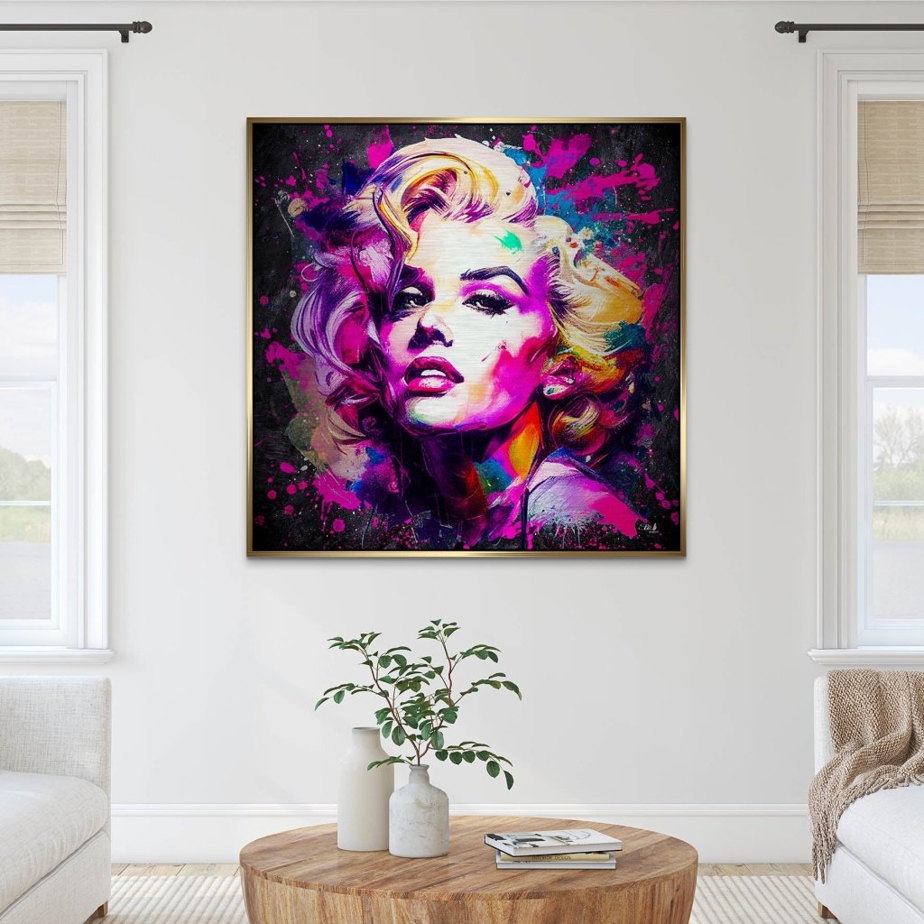 Marilyn Monroe Abstrakt Color Alu Gebürstet Bild INGALERIE