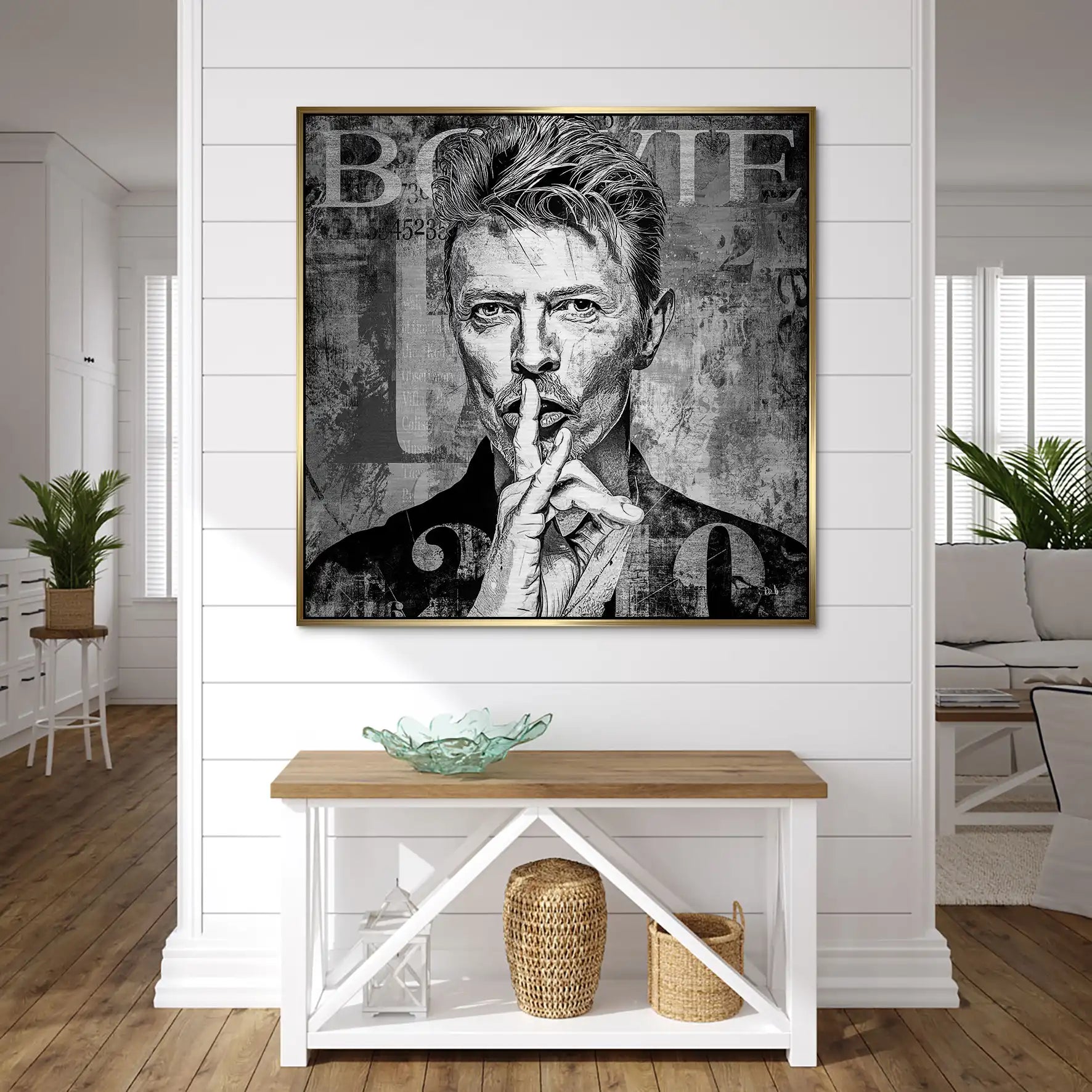 David Bowie Abstrakt Luxury Dark Style Alu Gebürstet INGALERIE