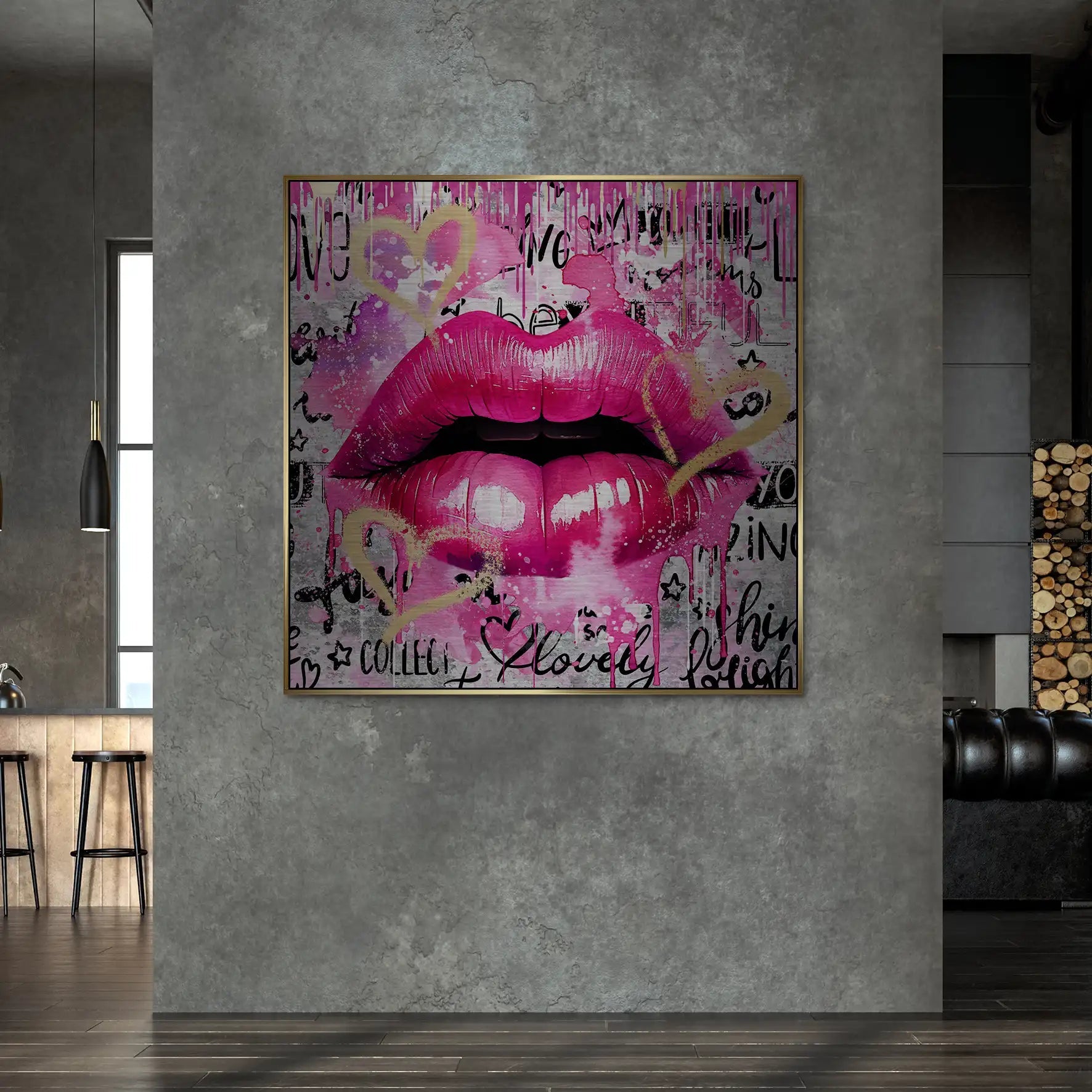 Sweet Lips Pink Style Alu Gebürstet INGALERIE