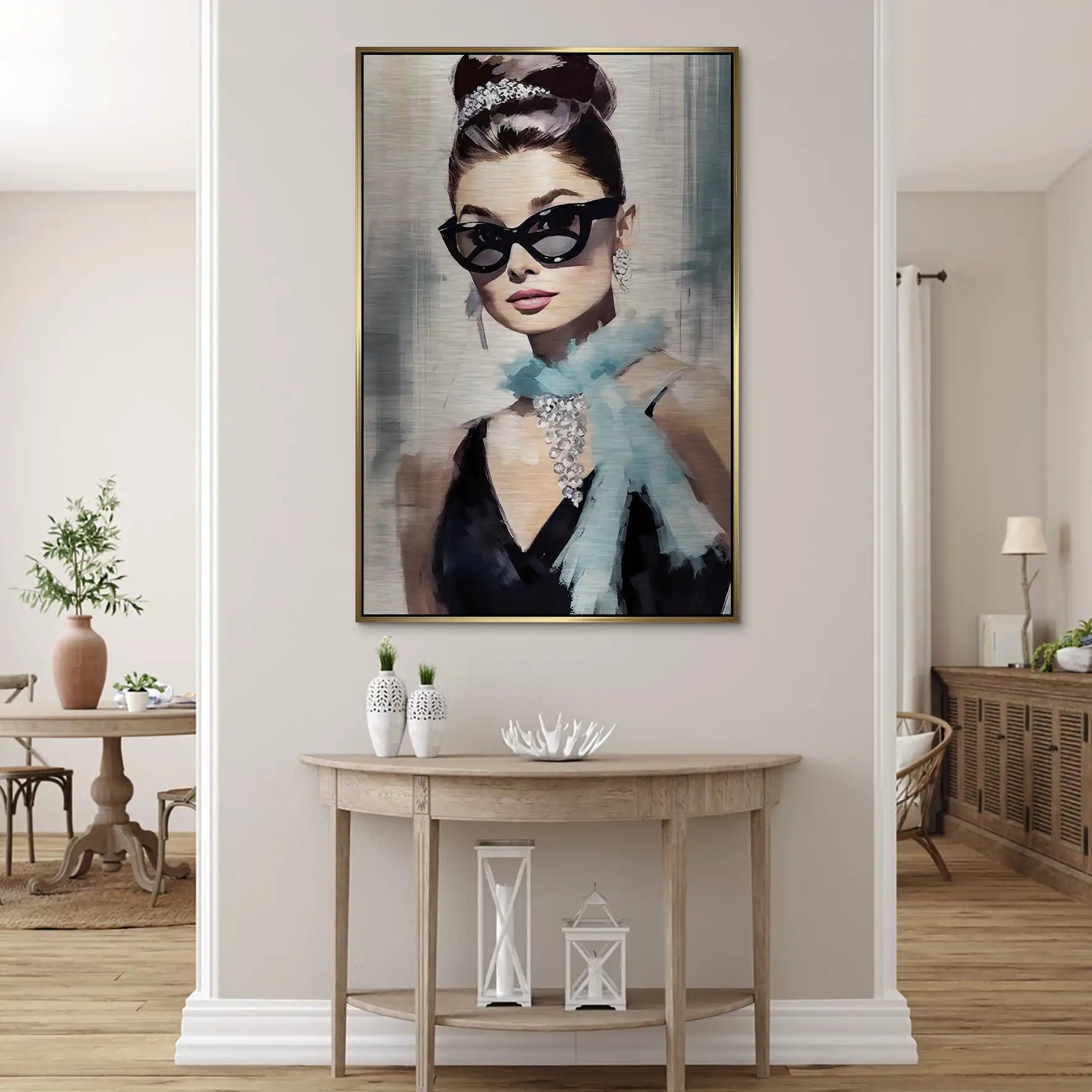 Audrey Hepburn Tiffany Style Alu Dibond Gebürstet INGALERIE