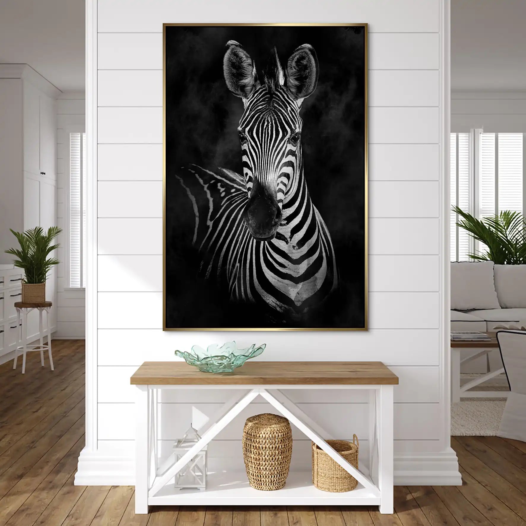 Zebra Black Style AluDibond Gebürstet INGALERIE