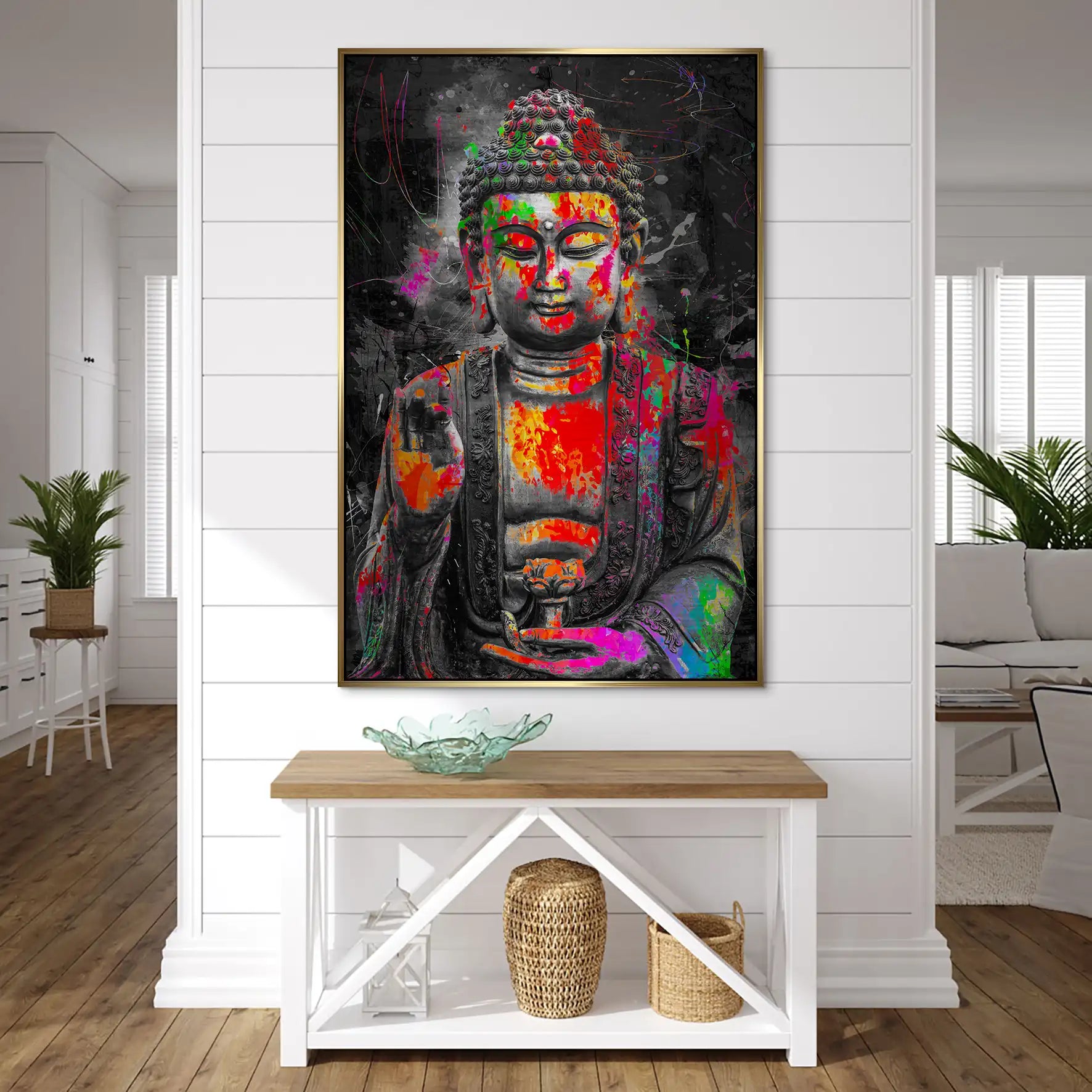 Buddha Pop Art AluDibond Gebürstet INGALERIE