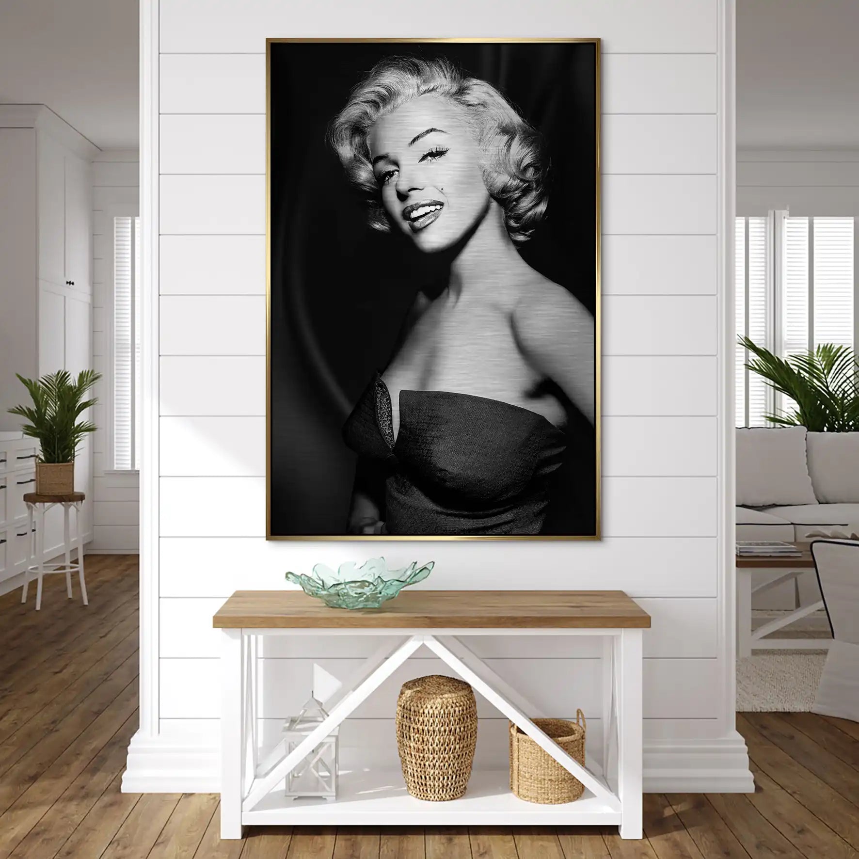 Marilyn Black and White AluDibond Gebürstet INGALERIE