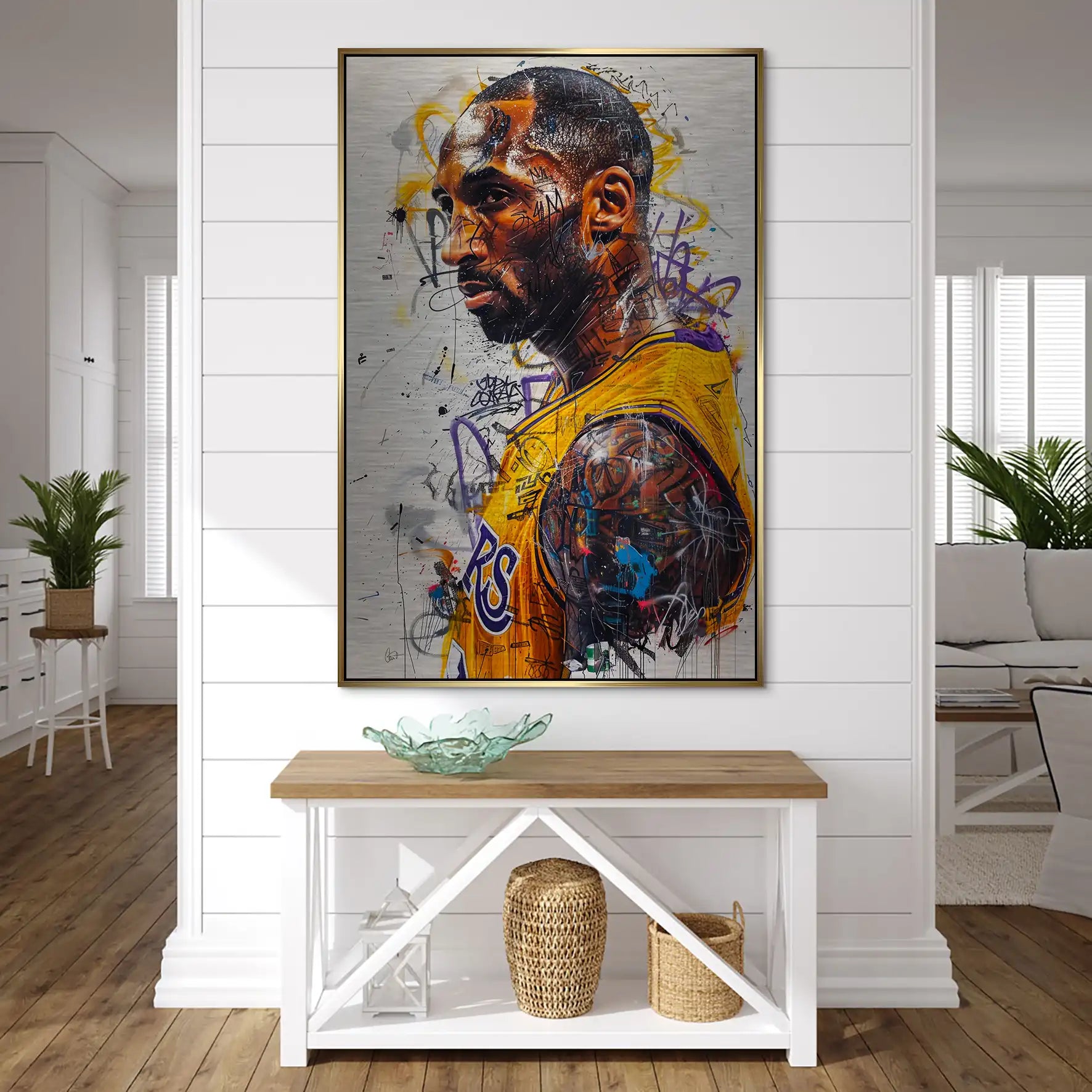 Kobe Basketball Graffiti AluDibond Gebürstet INGALERIE