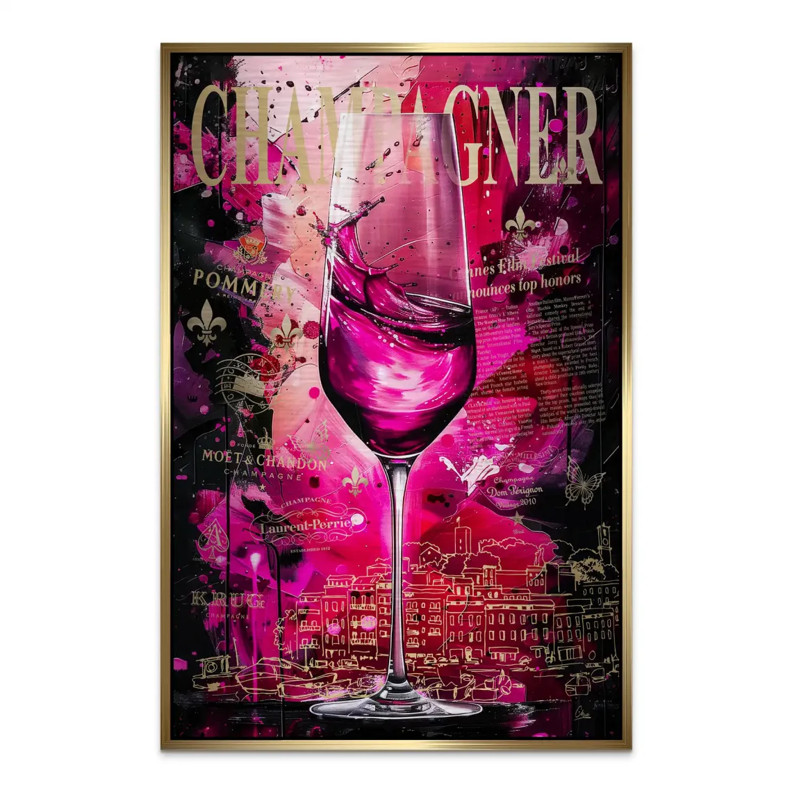 Velvet Royale Champagne Alu Dibond Bild gebürstet INGALERIE