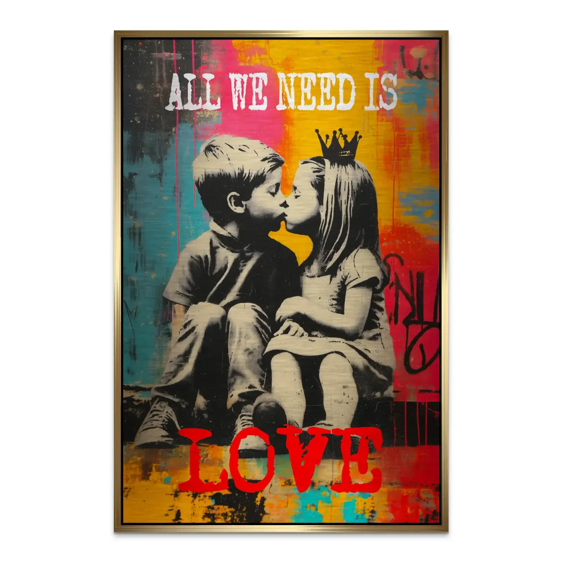 Need Love Art Aluminiumbild gebürstet