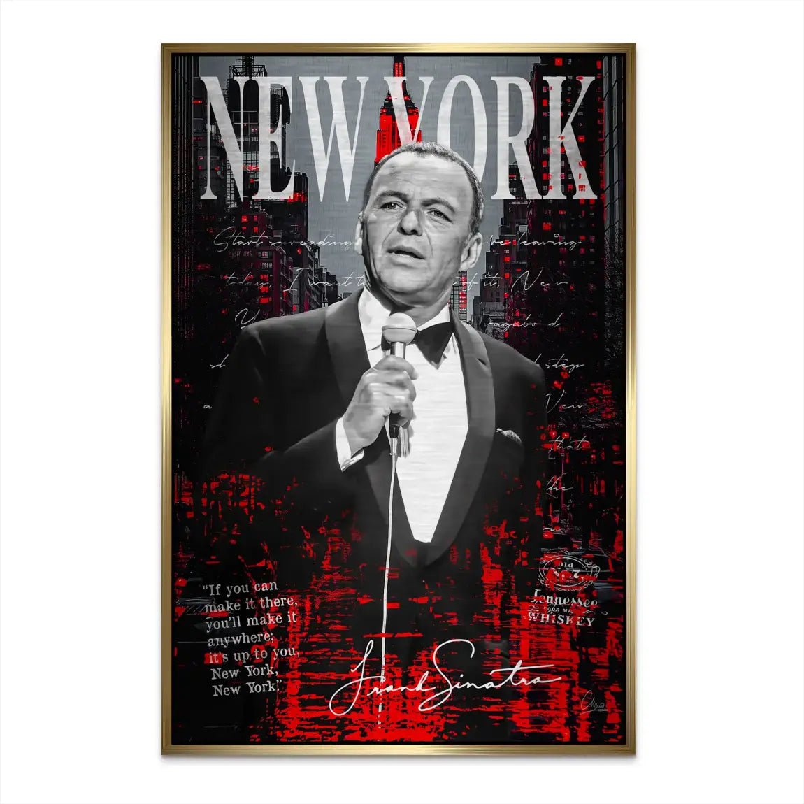 Sinatra New York AluDibond Gebürstet INGALERIE