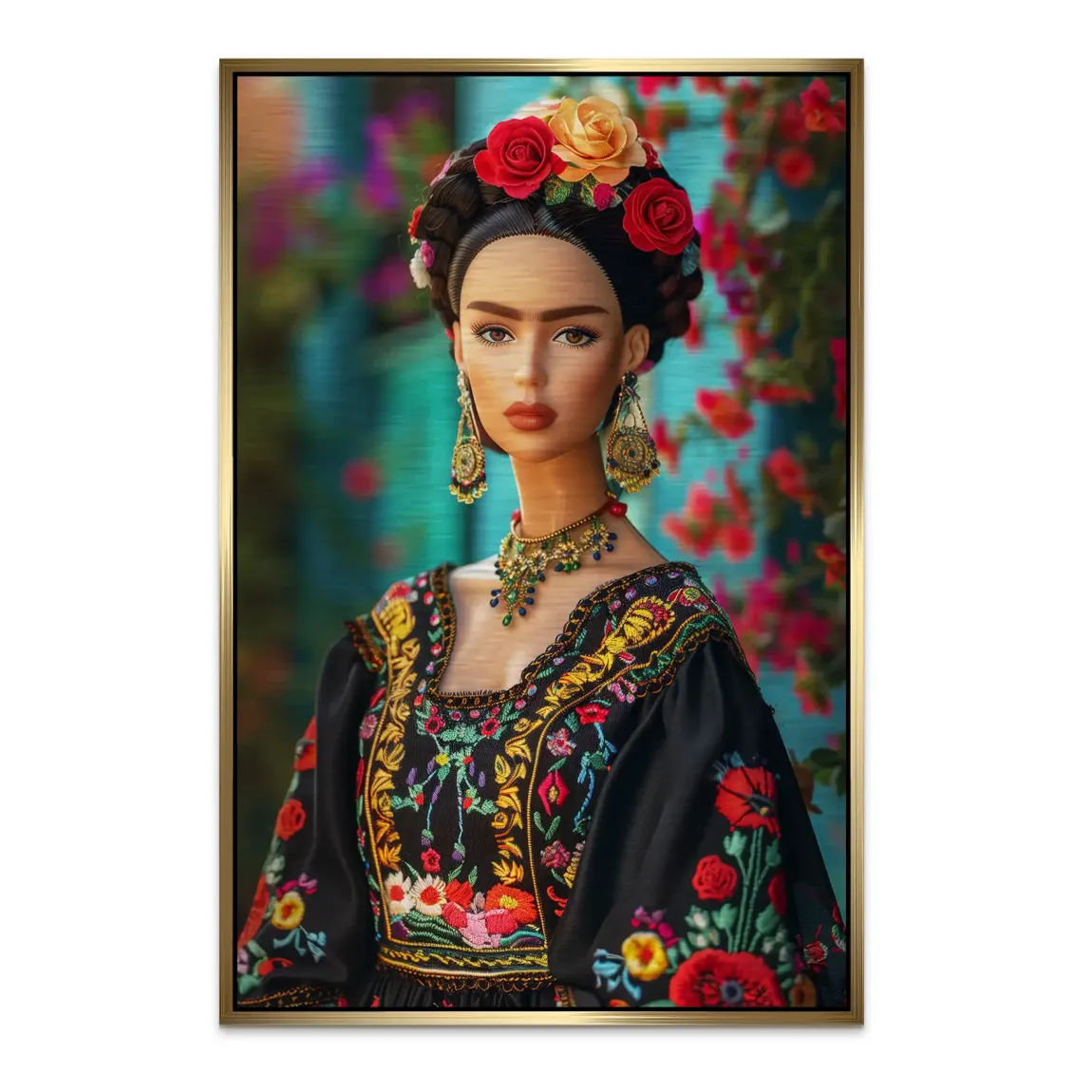 Frida Barbie Alu Dibond Bild gebürstet