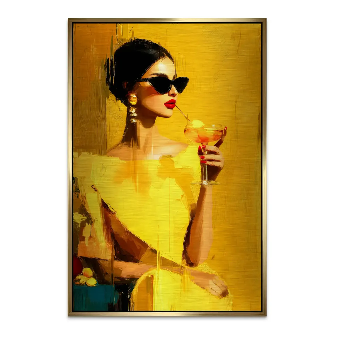 Amber Velvet Elegance Alu Dibond Bild gebürstet INGALERIE