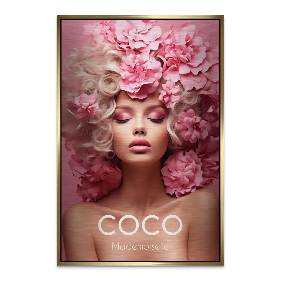 Coco Pink Elegance Alu Dibond Bild gebürstet