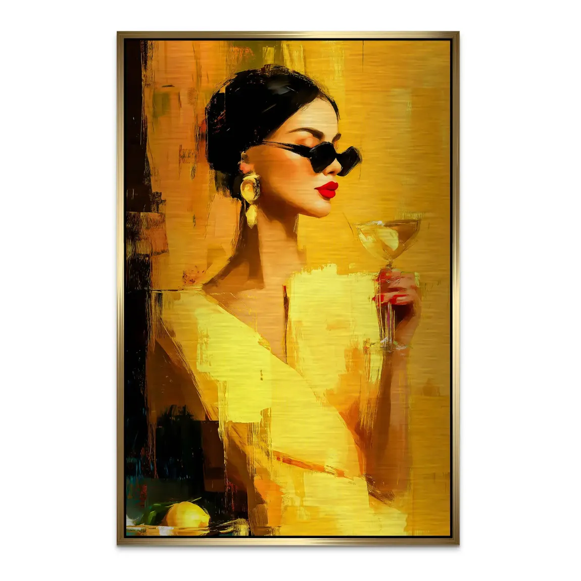 Golden Luxe Martini Alu Dibond Bild gebürstet INGALERIE