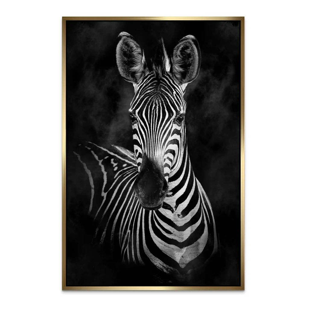 Zebra Black Style AluDibond Gebürstet INGALERIE