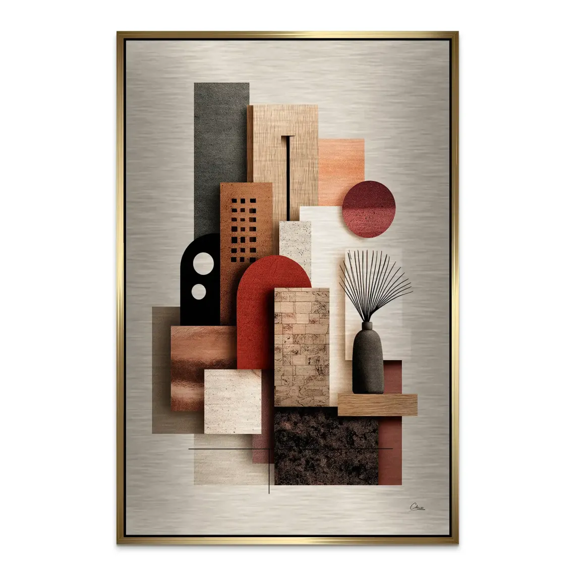 Urban Layers Elegance Alu Dibond Bild gebürstet INGALERIE